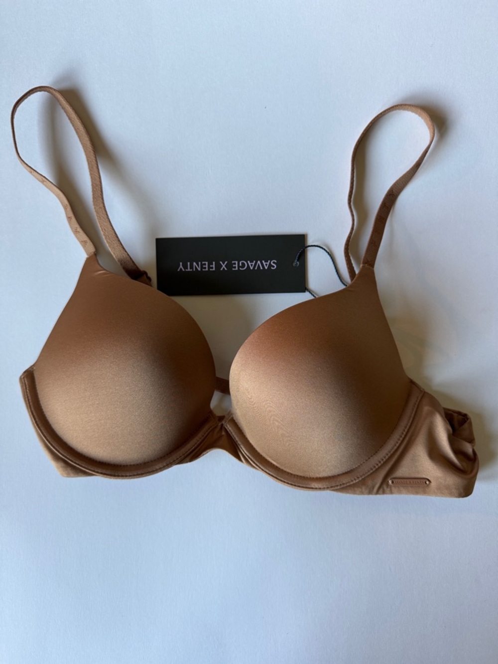 Savage X Fenty Smooth T-Shirt Bra - Sweet Latte Nude, NWT 32B